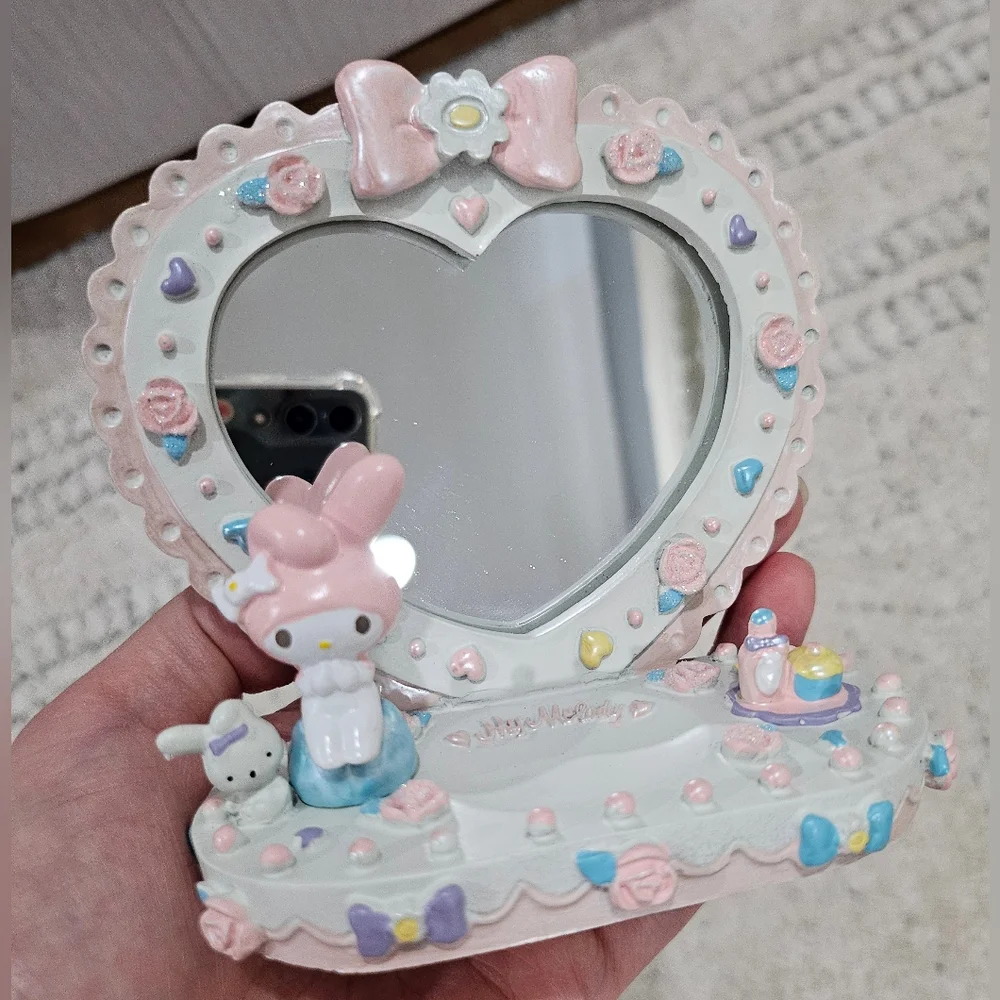 My Melody Heart Mirror/Accessories Tray